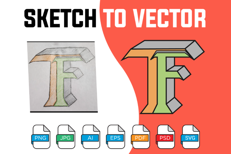 Convert your Sketch, Hand Drawing to Professional Vector Art Illustration